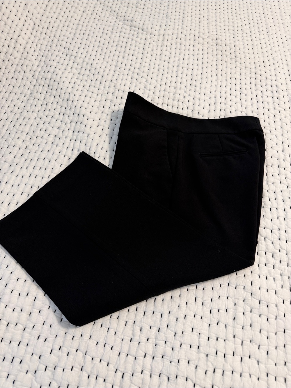 Ann Taylor Factory Black Wide Leg Capri Trousers